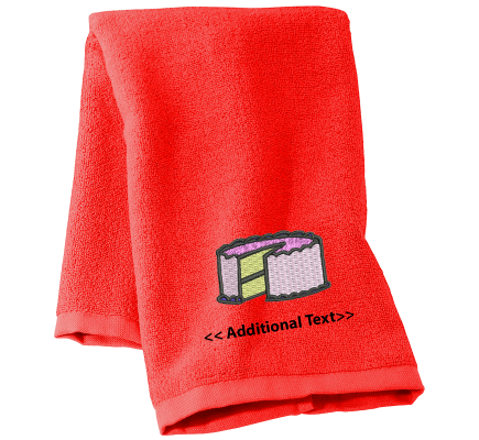 Personalised Cake Gift Towels Terry Cotton Towel